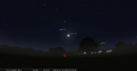 la Lune à son coucher