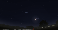 la Lune à son coucher